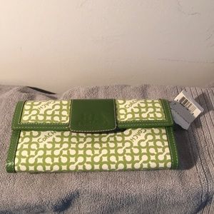 Coach Green and White Wallet NWT